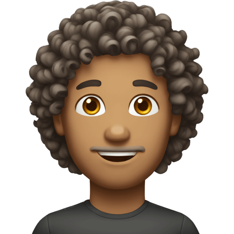 curly hair man emoji