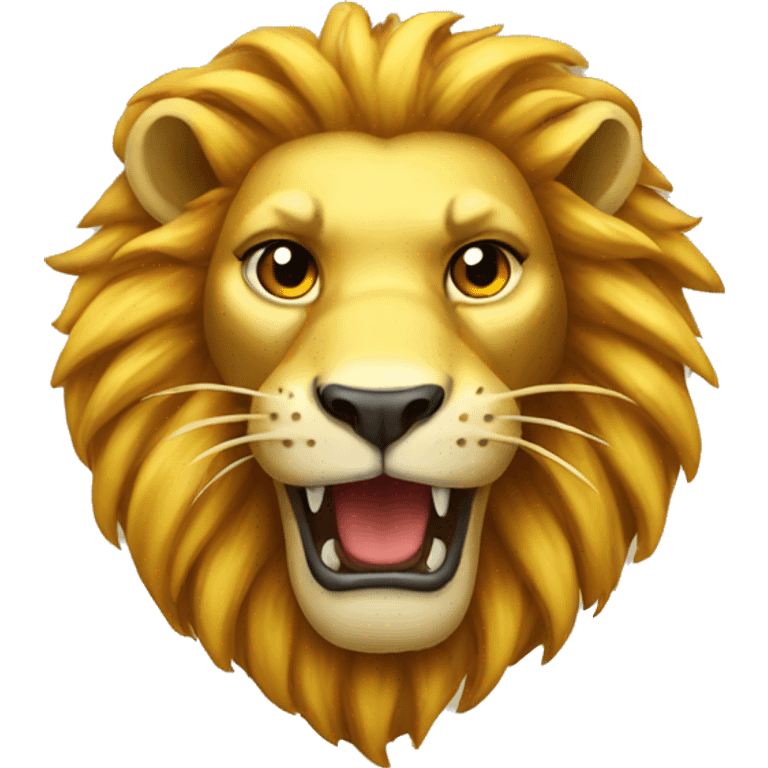 Gold fire lion emoji