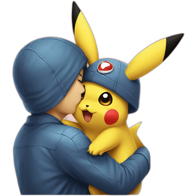 Pikachu kiss emoji