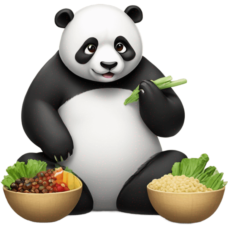 Panda doing diet emoji