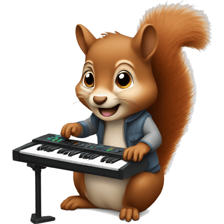 Squirrel play synthesizer emoji