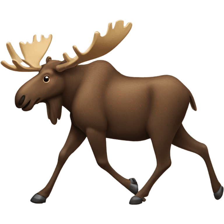 Moose carrying an arm emoji