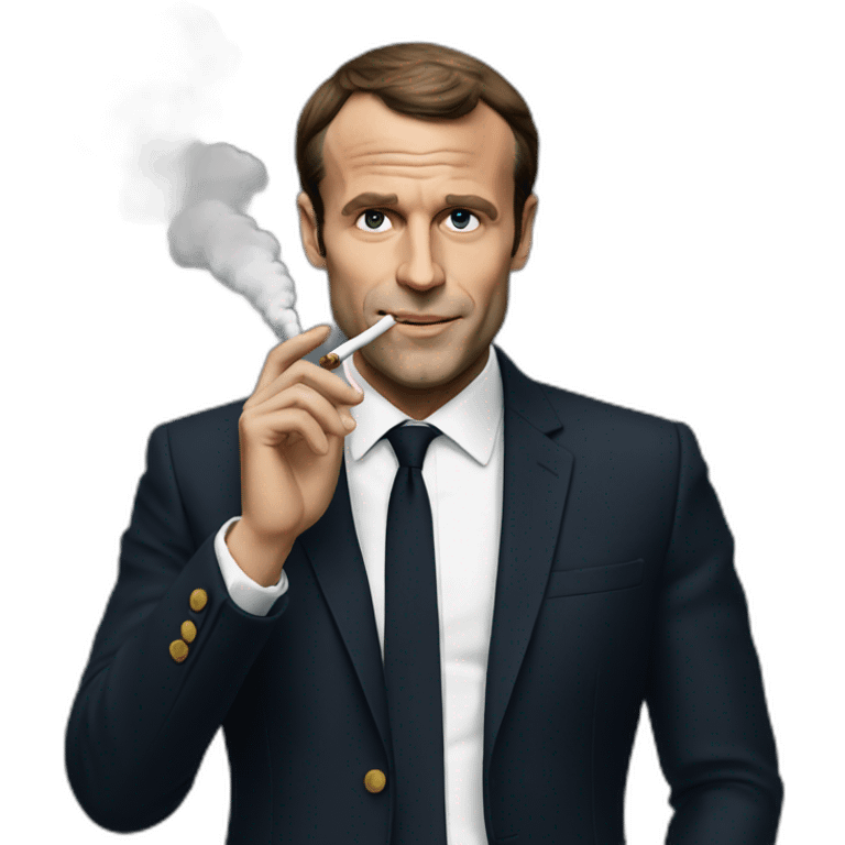 Macron smoking emoji