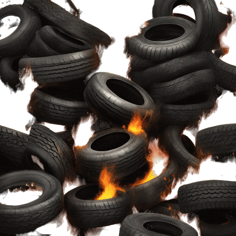 pile of tires on fire emoji