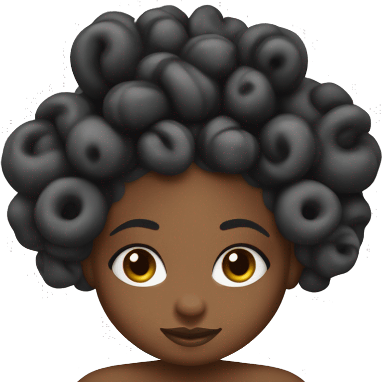 Bantu knots black woma emoji