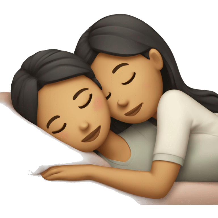 Australian Filipina Couple napping emoji