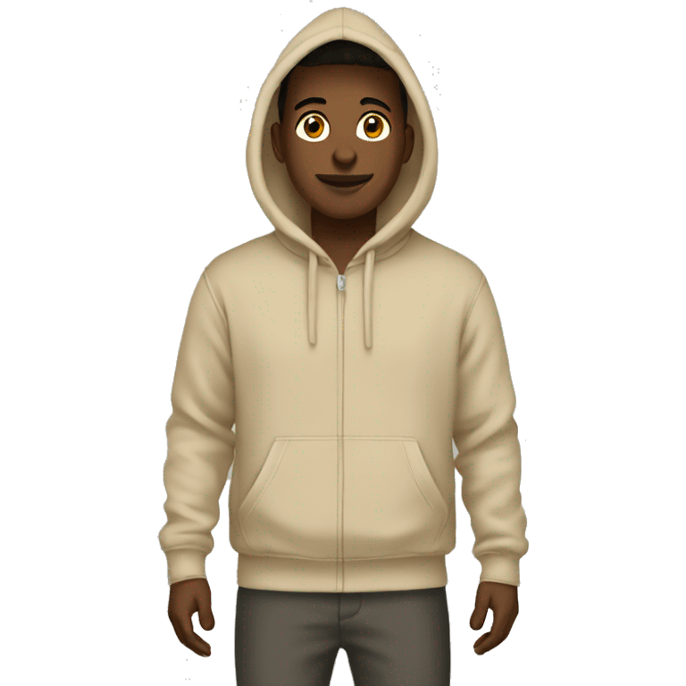 Beige Hoodie for Winter emoji