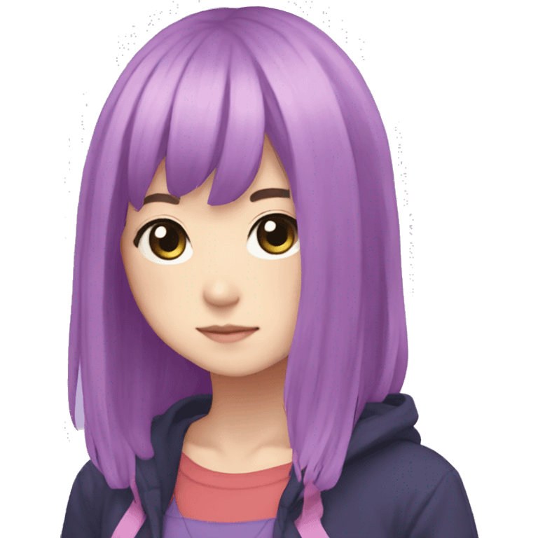 Aubrey from the game "OMORI" emoji