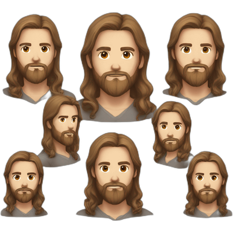 Swedish Korean long brown hair 32 year old male with beard emoji