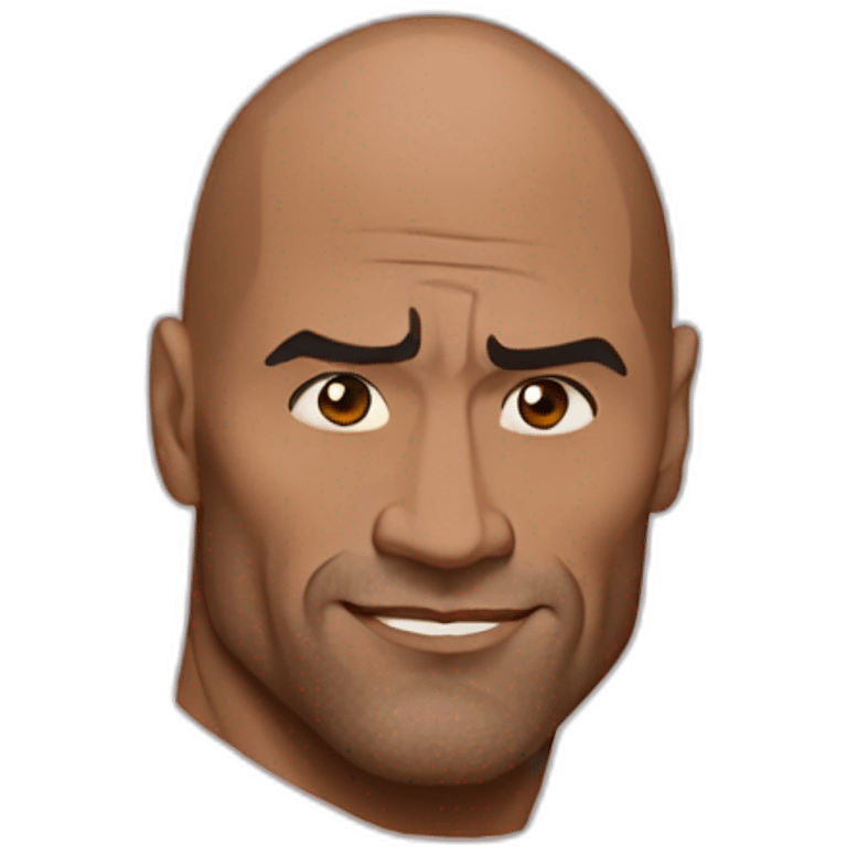 the Rock 🤨 emoji