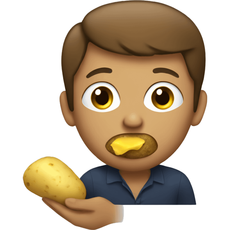 Person eating potato emoji