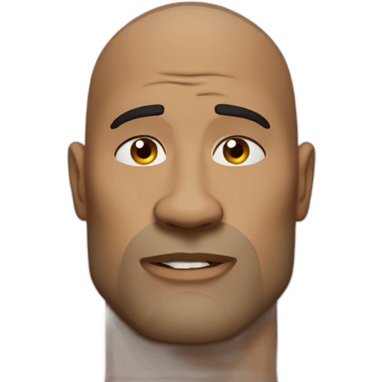 the-rock-frown emoji