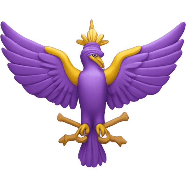 symbol for zoroastrianism on purple background emoji