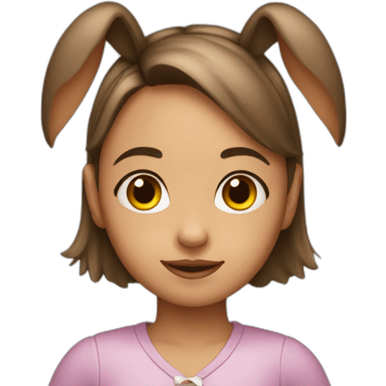 girl with bunnie ears emoji