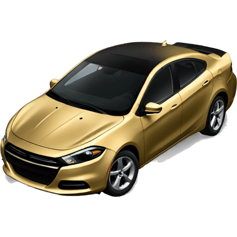 Gold dodge dart with black hood emoji