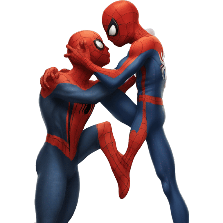 Spider-Man kissing guy emoji