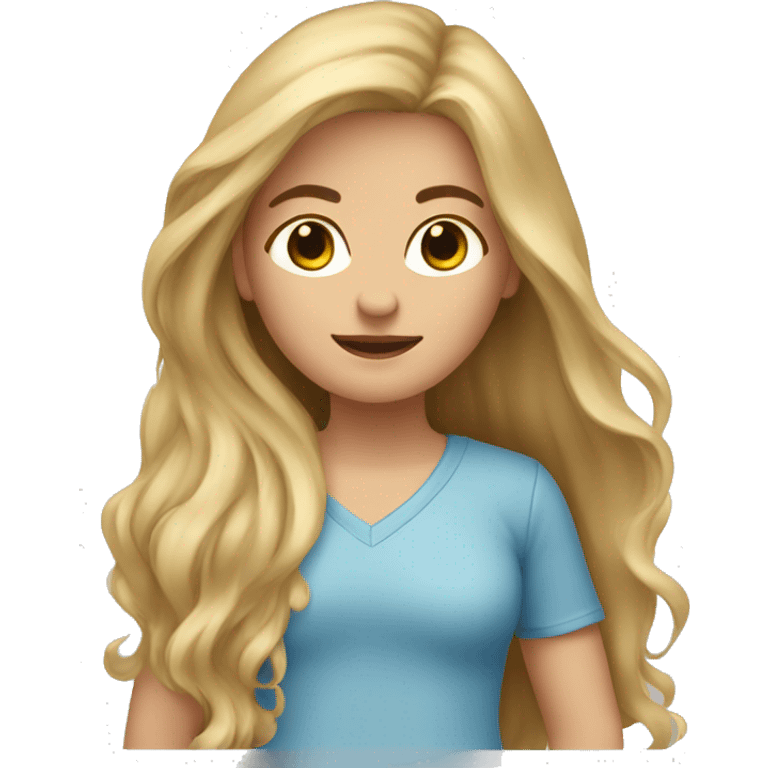 Long Brown hair woman, long Blonde hair woman, baby boy emoji