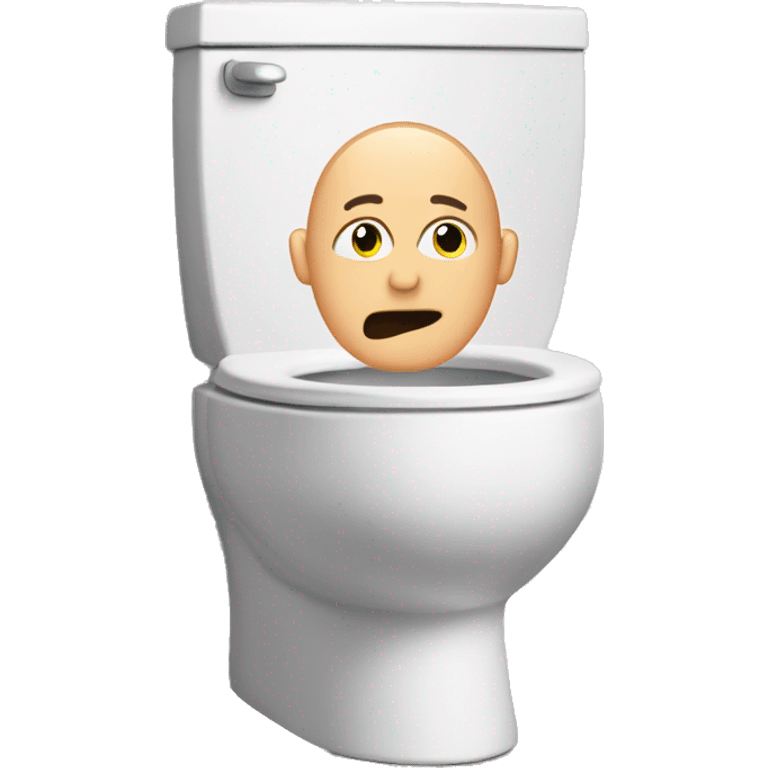 Create a bald head poking out of a toilet  emoji