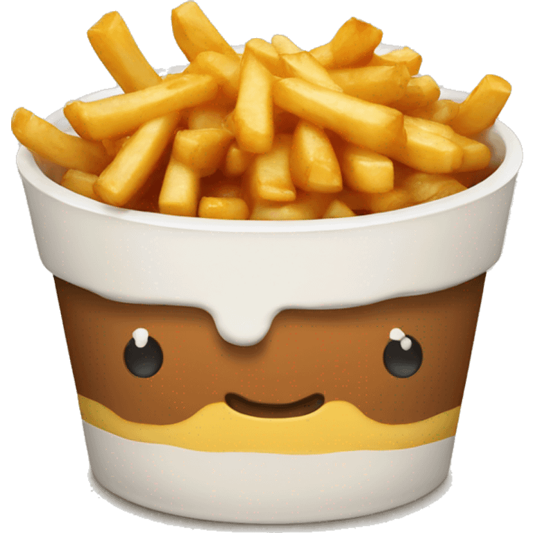 Poutine qui mange des patte emoji