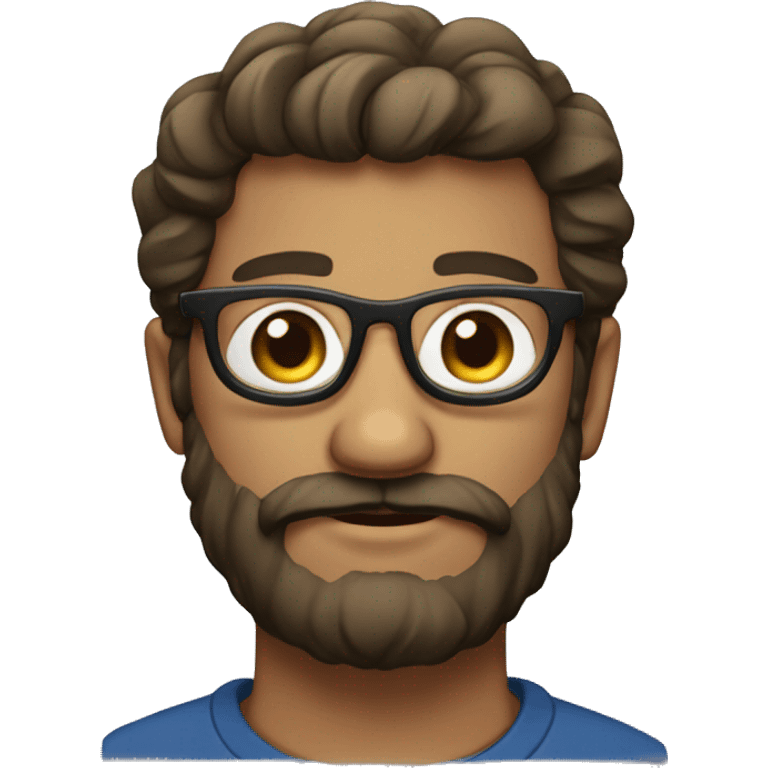 Homme avec une barbe et lunette emoji