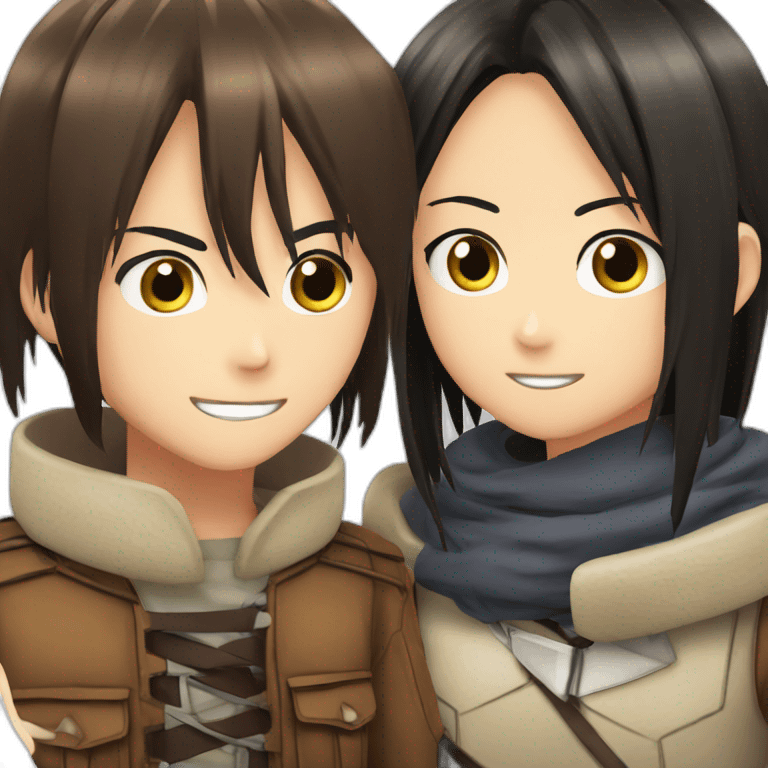 eren and mikasa emoji