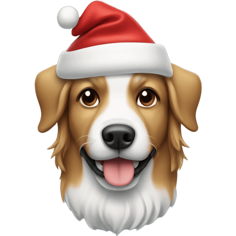 Dog with santa hat emoji