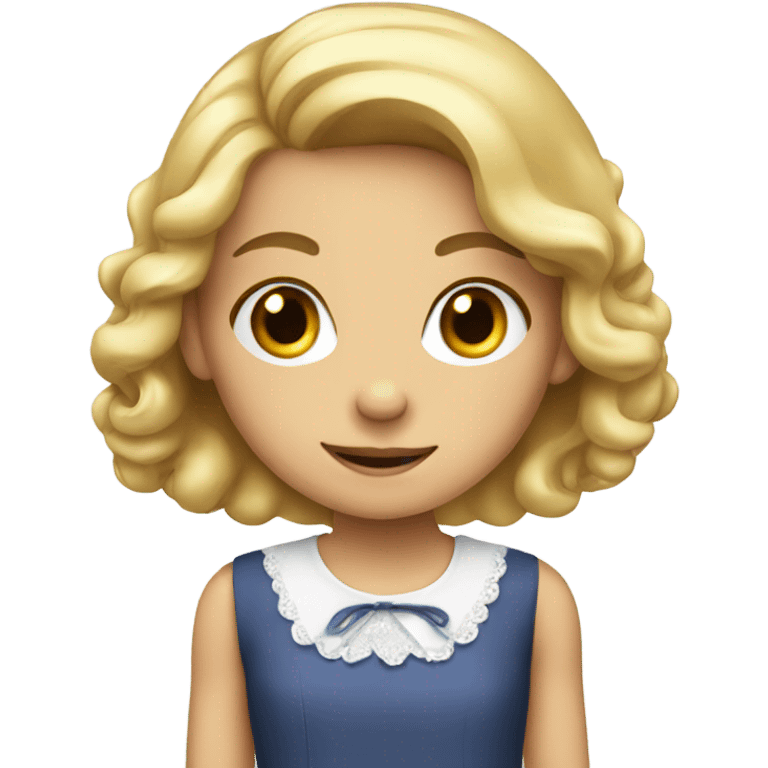 a girl Kids European in a dress emoji