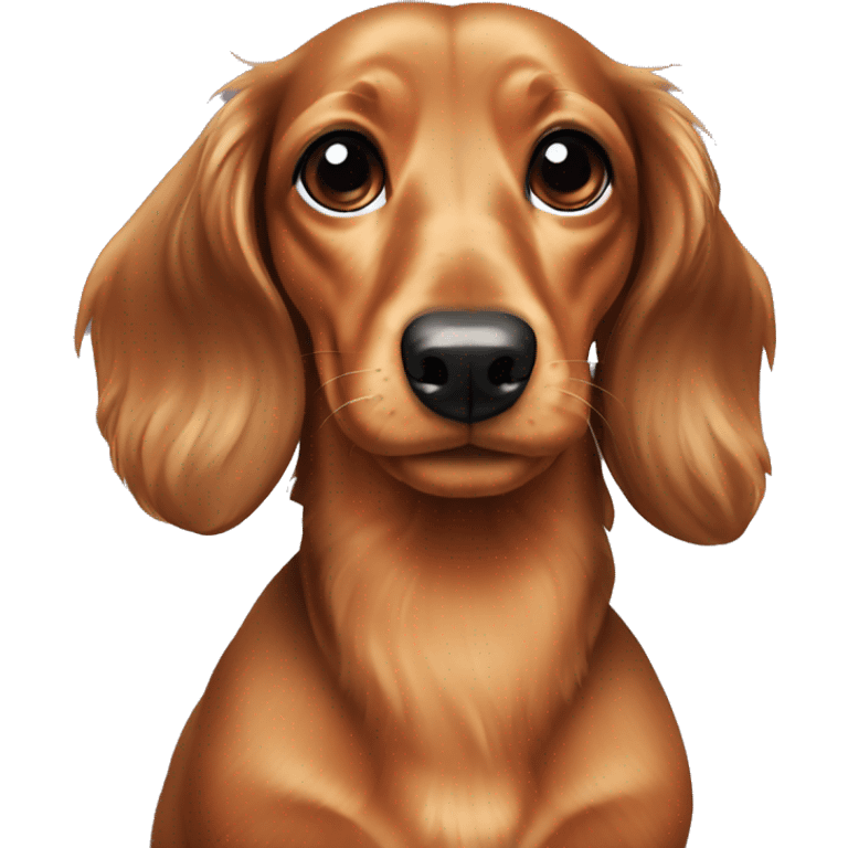 Long hair Miniature dachshund  emoji