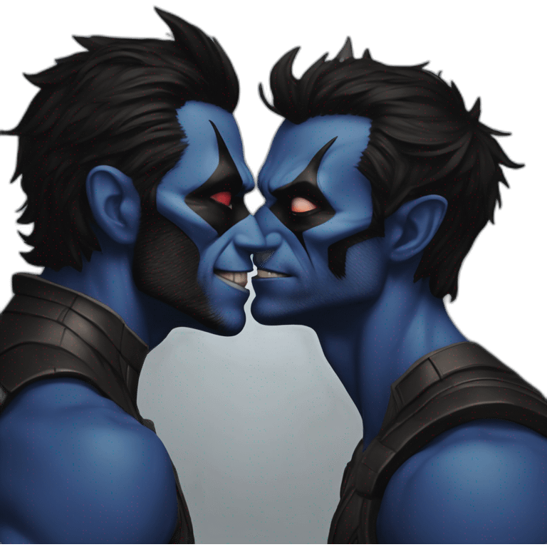 nightcrawler wolverine kiss emoji