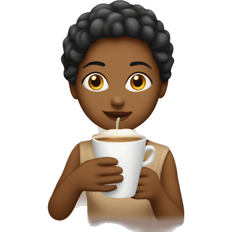 Chick drinking coffee emoji