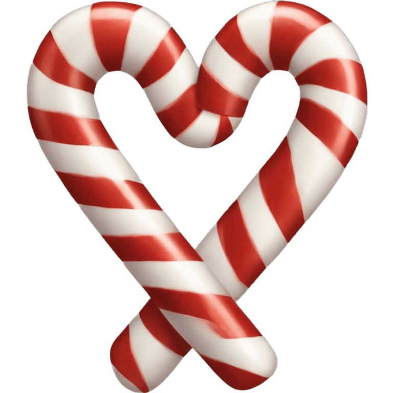 Candy cane shaped heart emoji