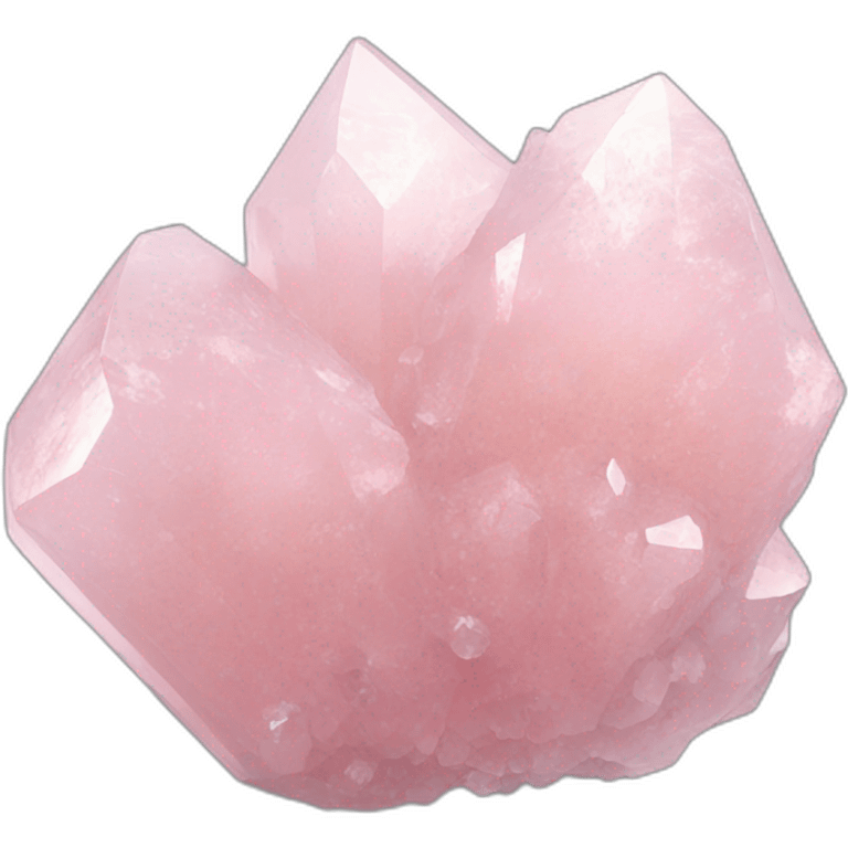 Rose quartz crystal cluster emoji