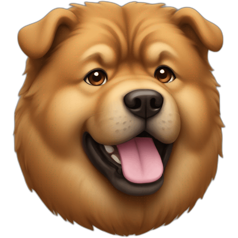 Brown chow chow emoji