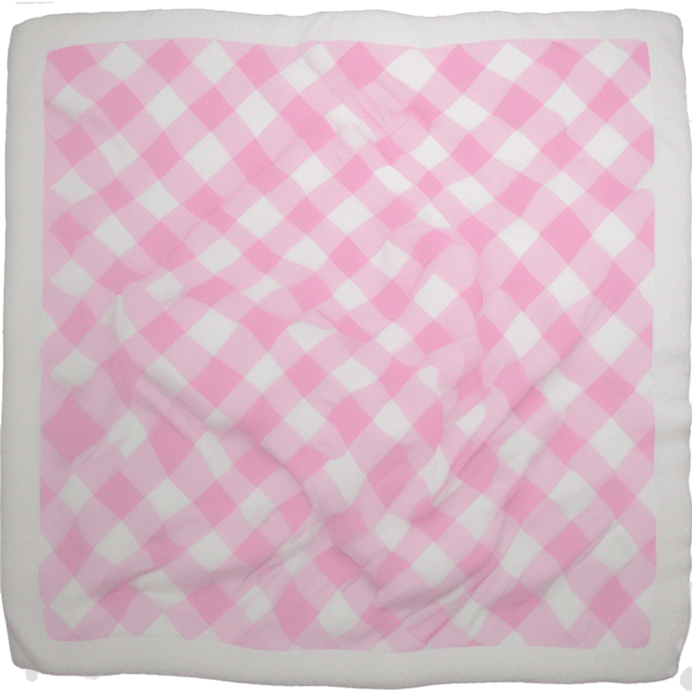 Plad white and pink blanket folded  emoji