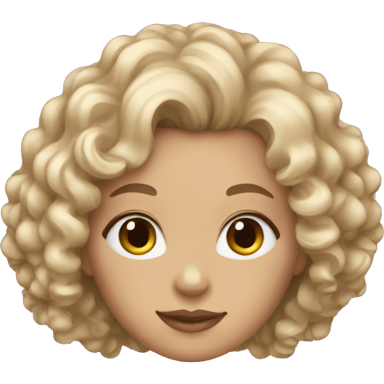 ash blonde curly hair girl emoji