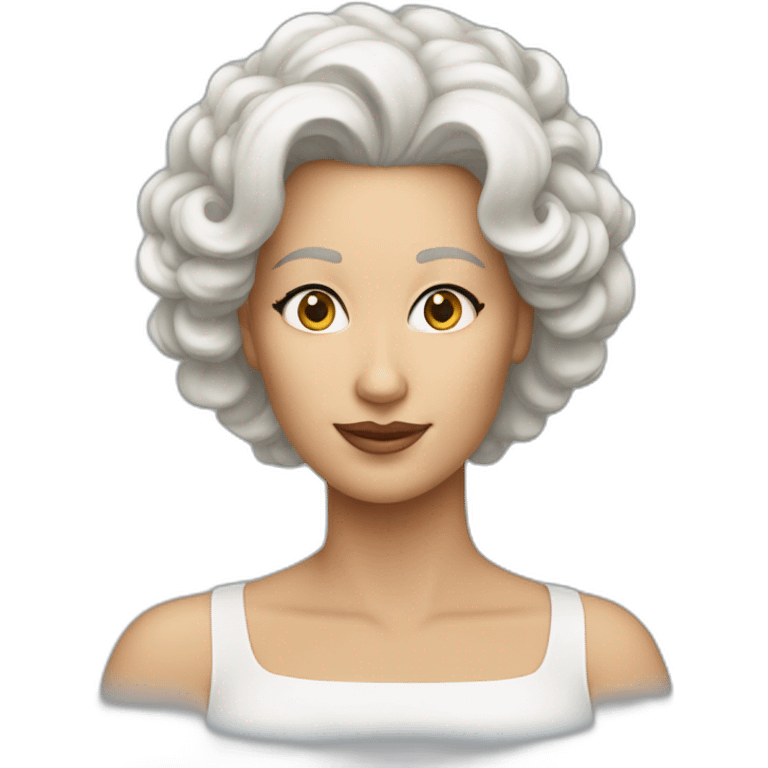 dame cheveux blancs qui dit "c'est nul" emoji