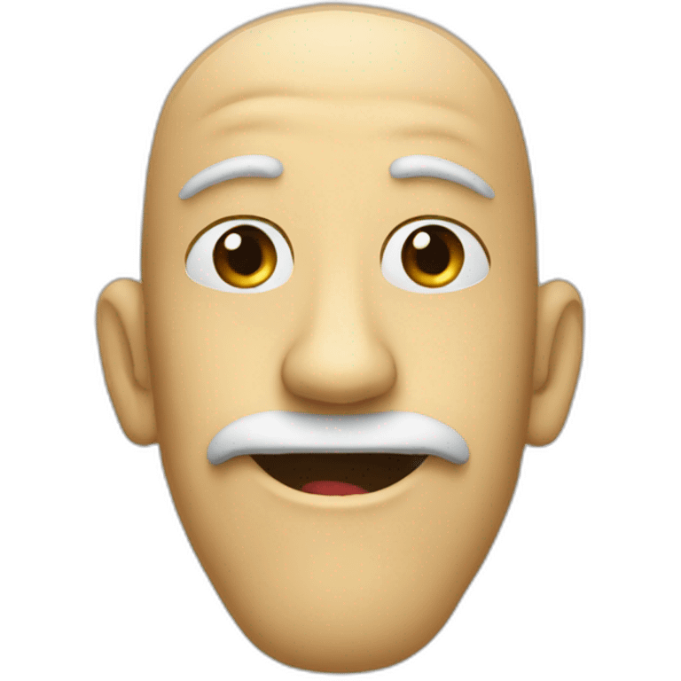 unusually long chin emoji