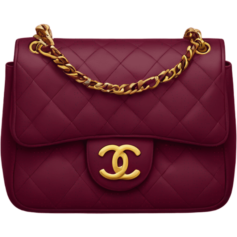 Burgundy Chanel bag emoji