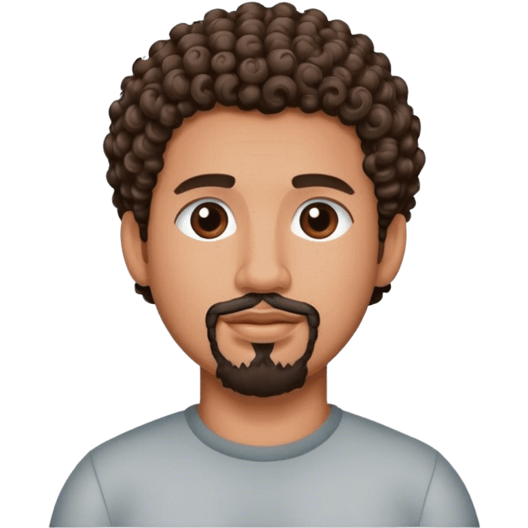 gay hispanic with curly short hair and a goatee emoji