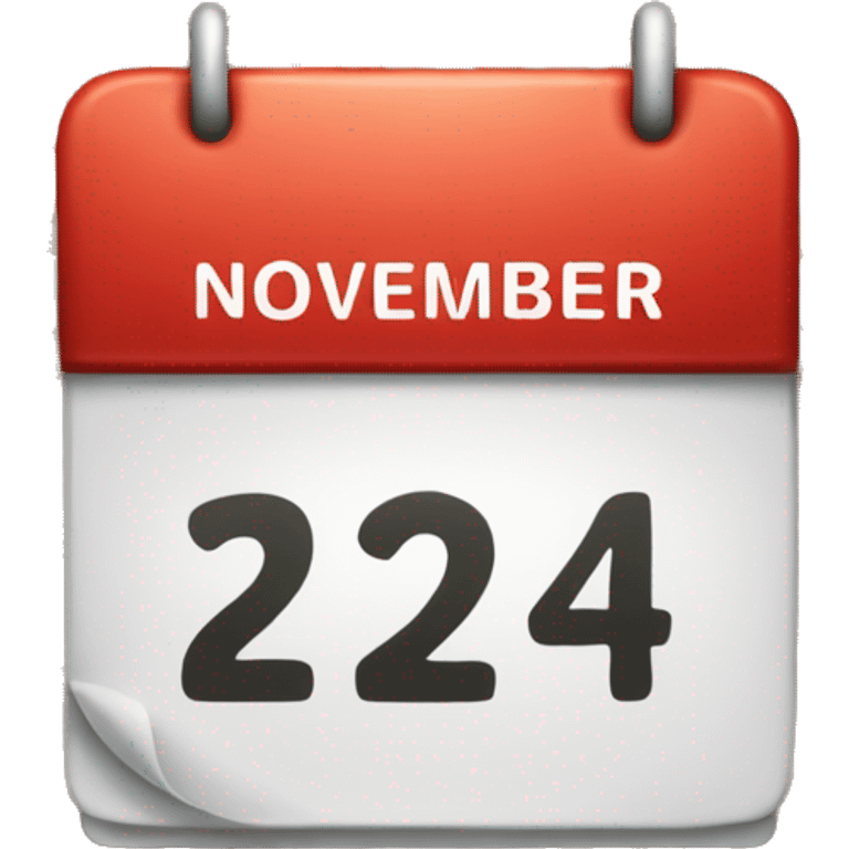 calendar date 22 of november emoji