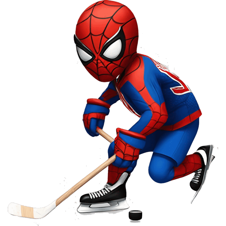 spiderman playing hockey emoji