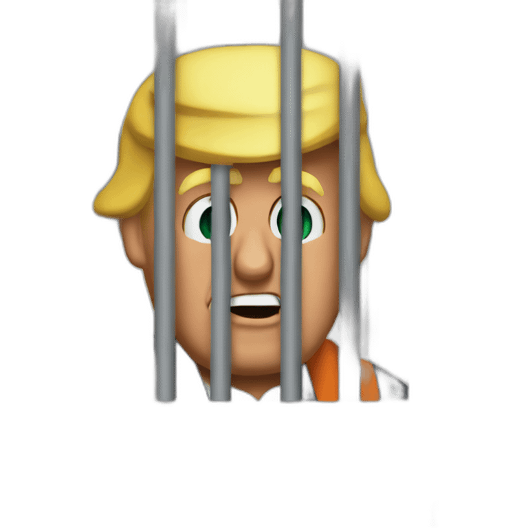 donald trump behind bars emoji