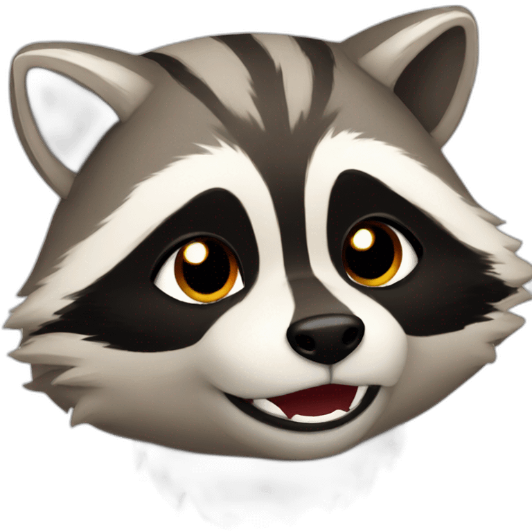 raccoon is fine fire emoji