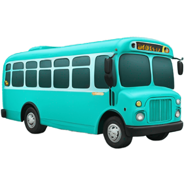 turquoise bus  emoji