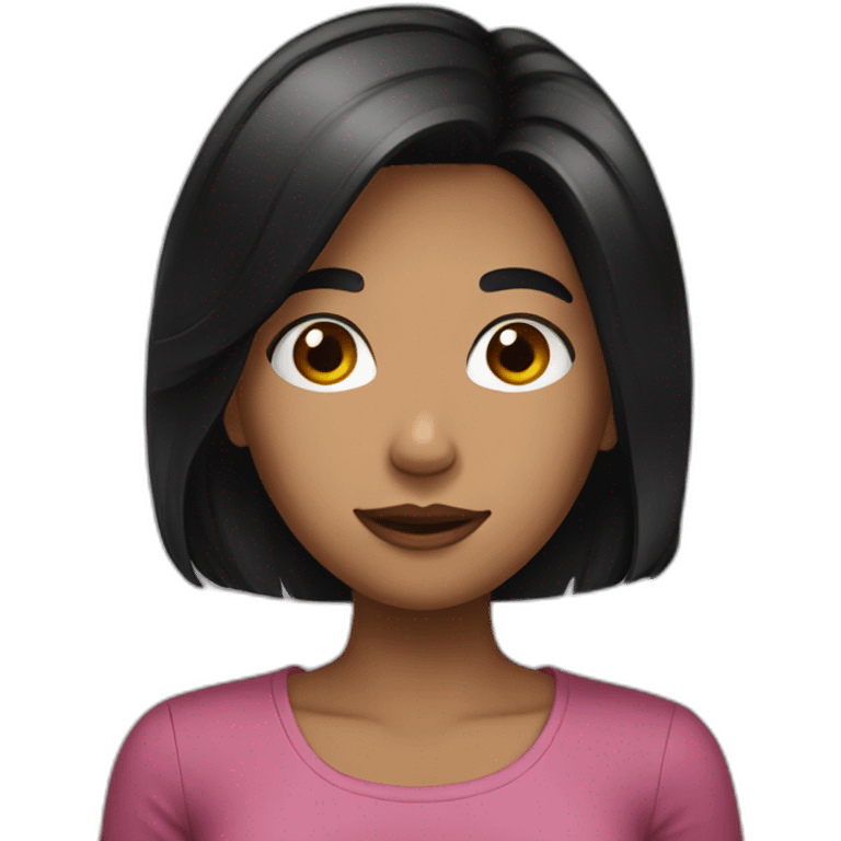 GIRL black hair WITH PHONE emoji