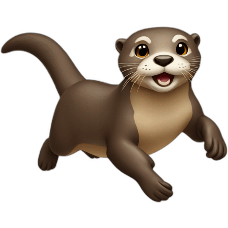 An otter running emoji