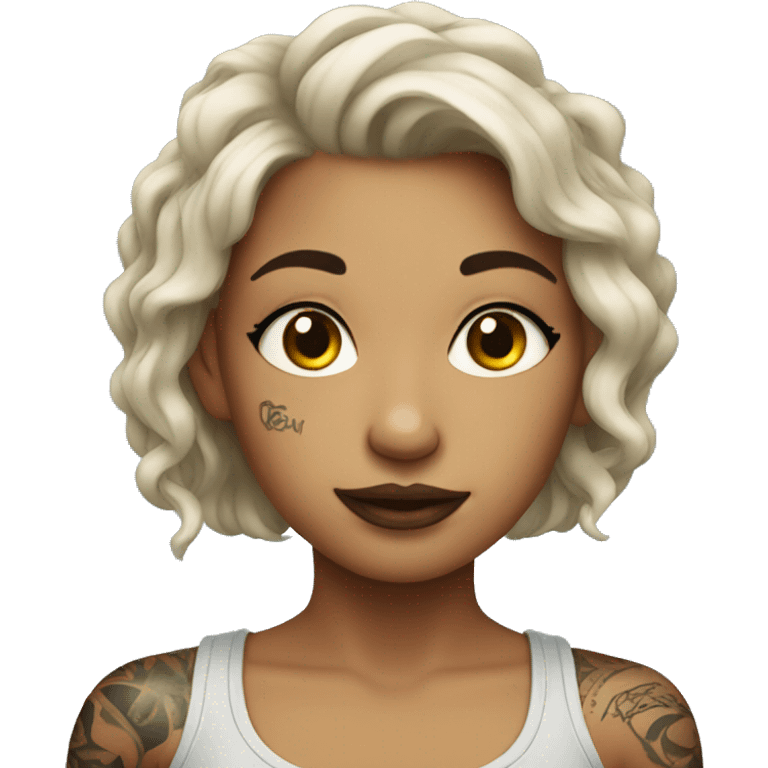 Tattooed girl emoji