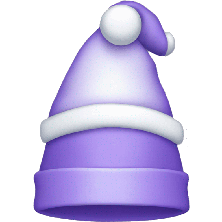 light purple christmas hat emoji