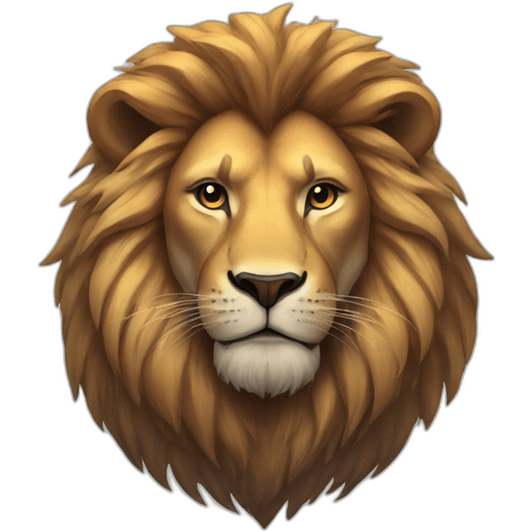 a majestic, powerful lion emoji