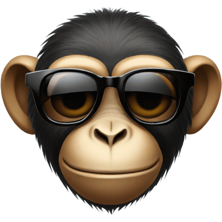 Monkey with sunglasses that’s short emoji